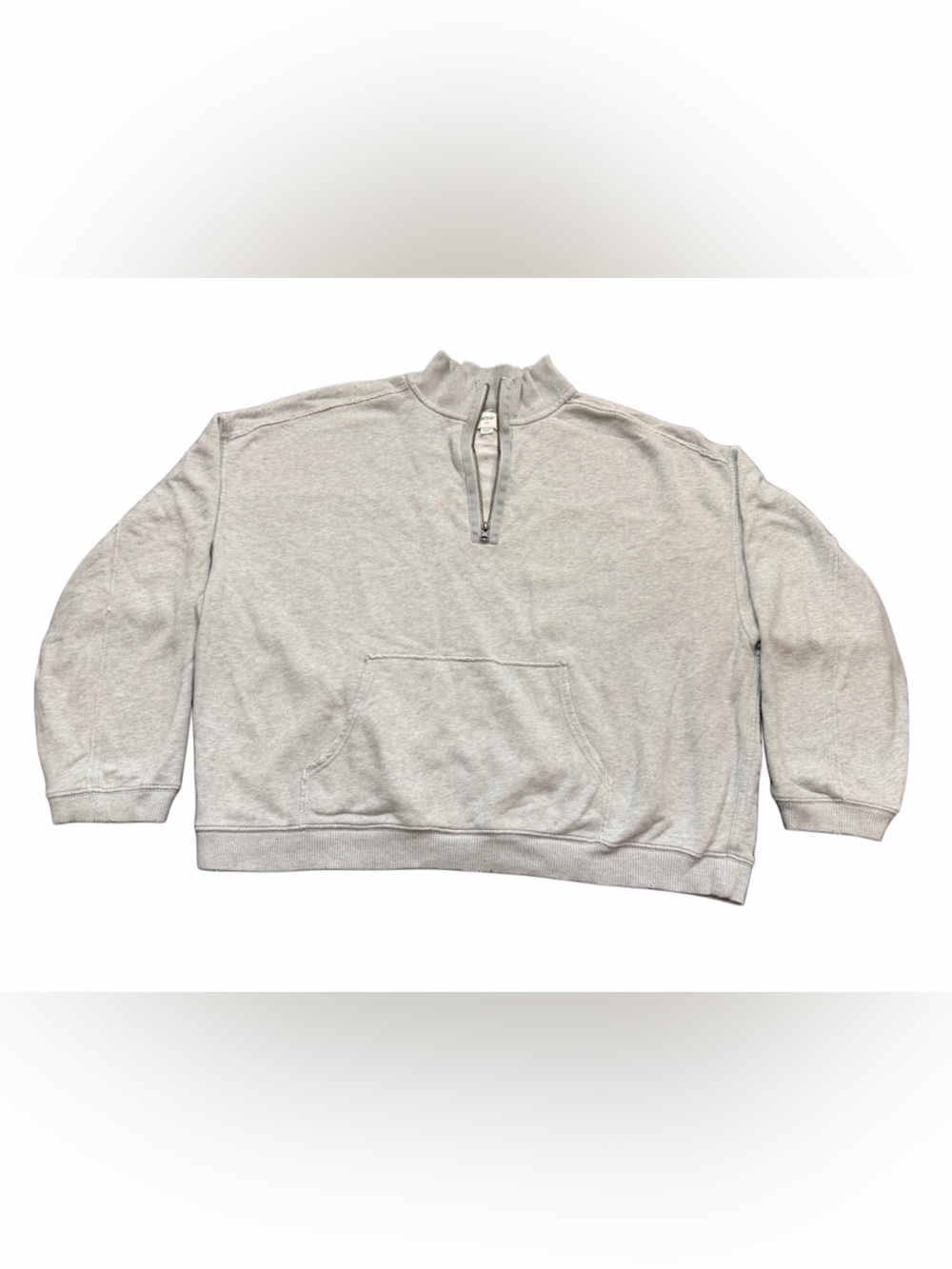 aerie Heather Gray Half-Zip Pullover Sweatshirt